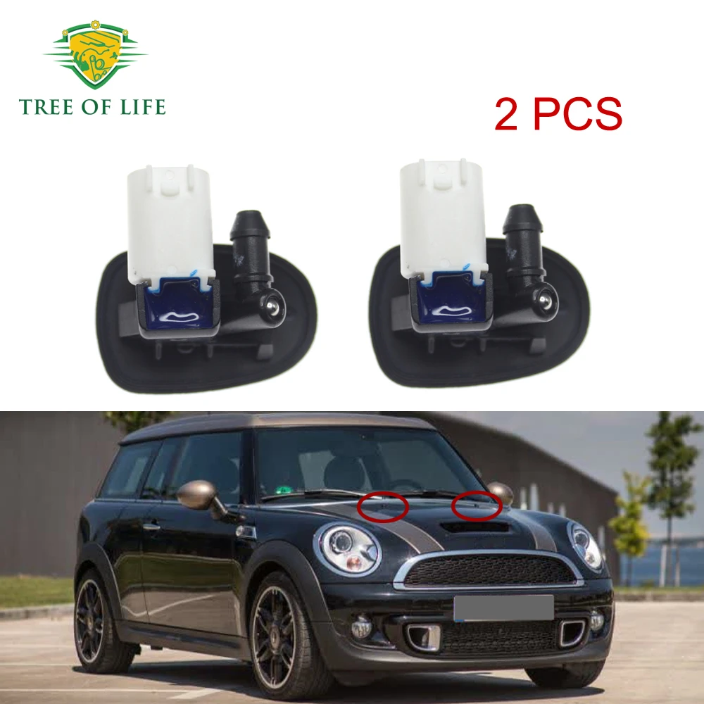 

Car Left Right Windscreen Washer Nozzle Heated 61667410761 For Mini Clubman F54 2014-2024 Windshield Washer Nozzle 7410761