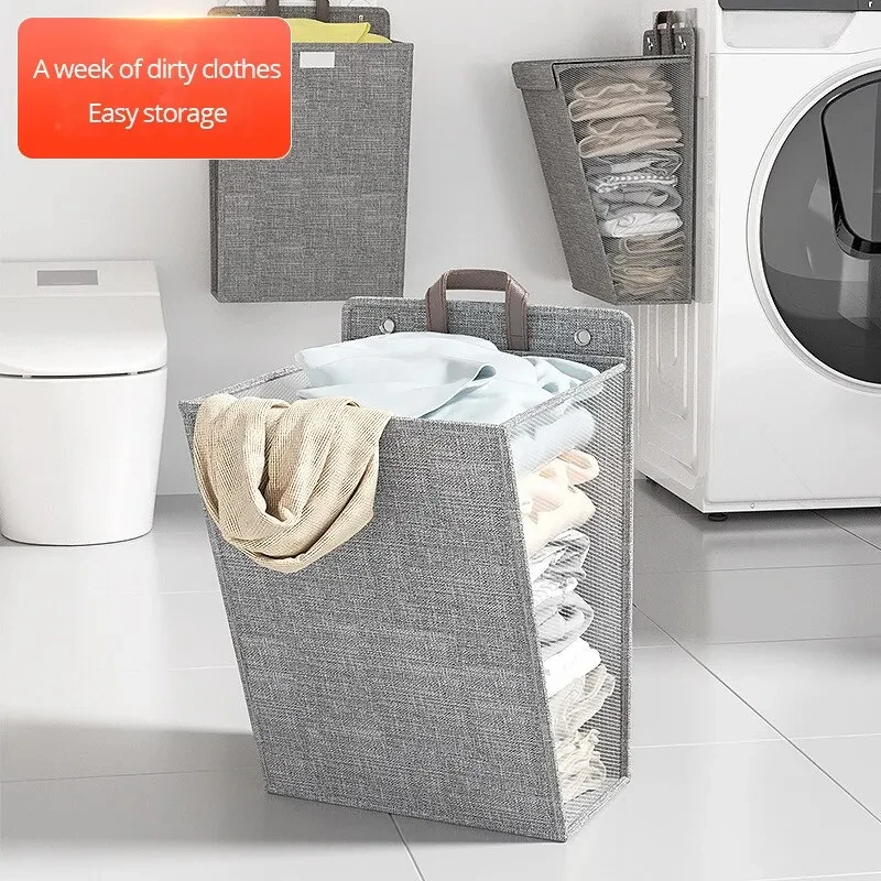 Wall Hanging Clothes Organizer Bag Laundry Basket Foldable Storage Bag Wall Dirty Clothes Baskets Closet Organizer Toys Storager