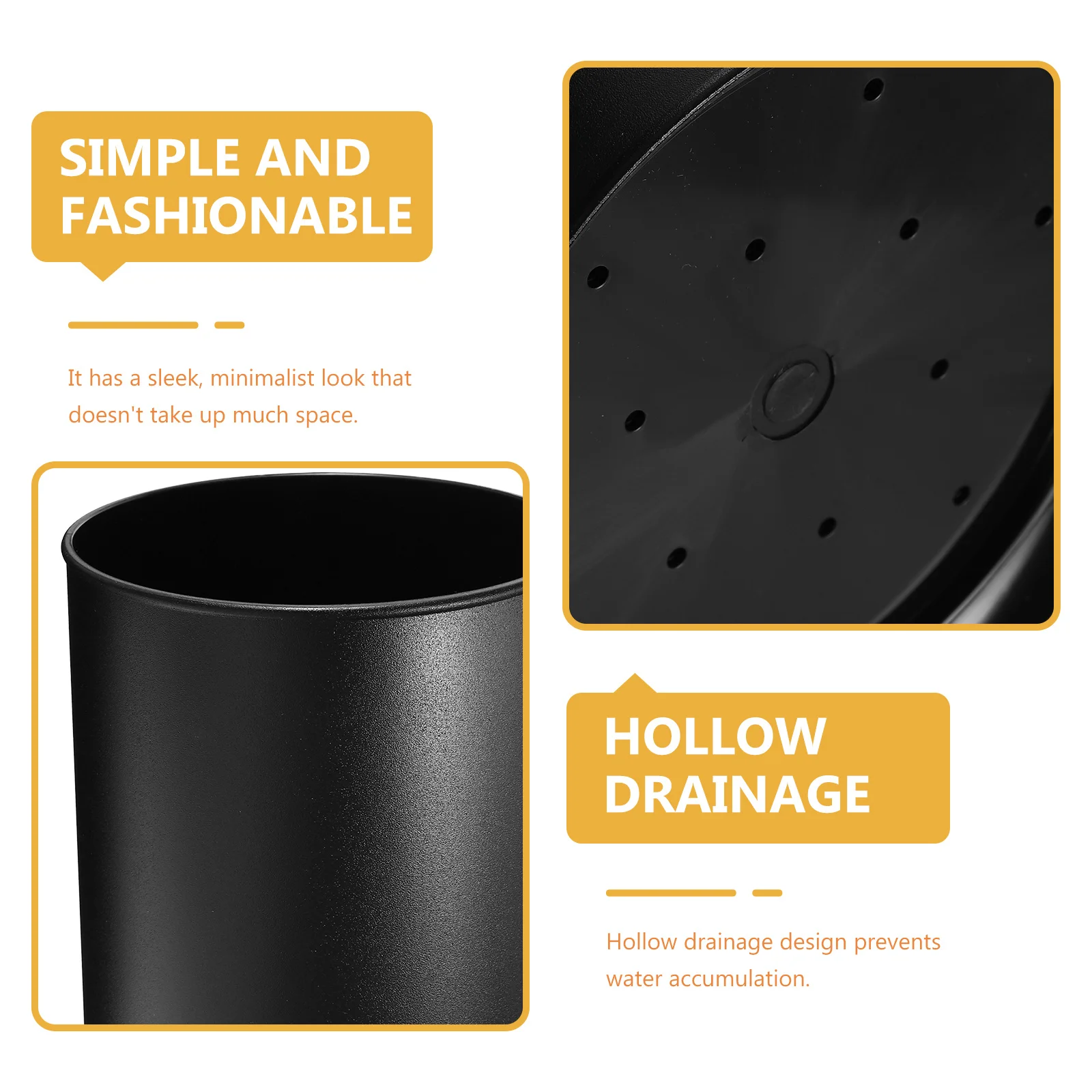 

1Pcs Kitchen Chopsticks Storage Bucket Hollow Drain Design Chopsticks Holder Easy Clean Ventilated Organizer Shelf