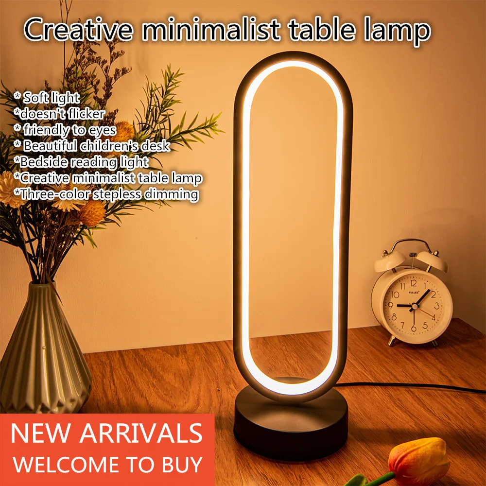 

Modern LED Table Lamp Touch Swith Light For Living Bedroom Bedside Study Eye Protect Desktop Decora Ambient Desk Night