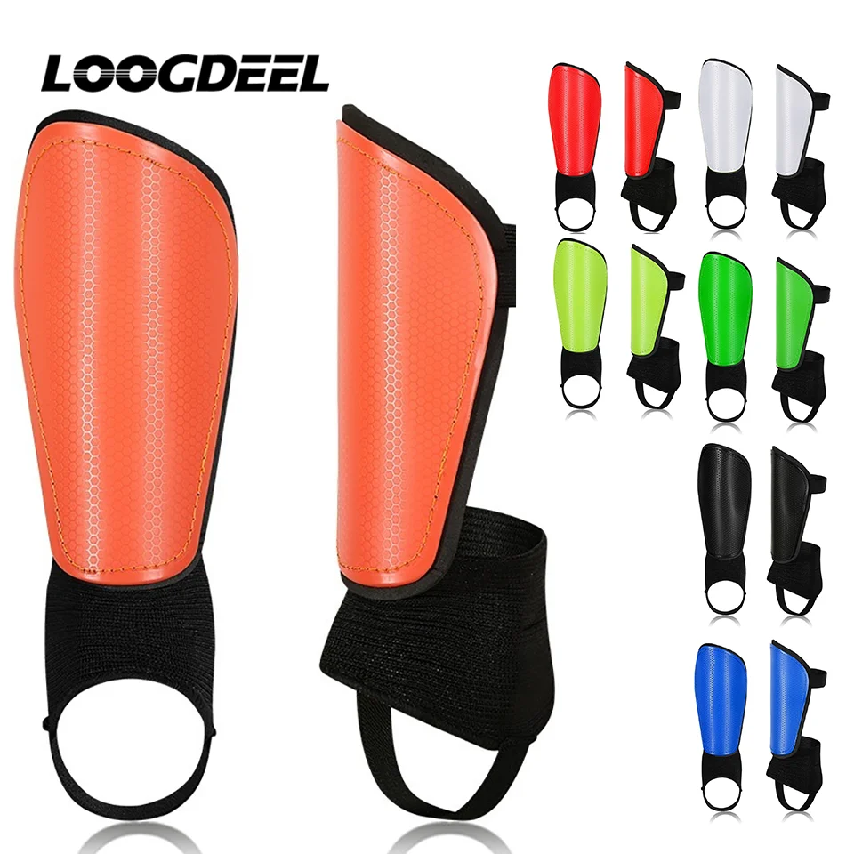 LOOGDEEL Soccer Shin Guards Leg Protection Board Football Games EVA Cushion Reduce Shocks Kids Youth Adults Shin Guard Sleeves