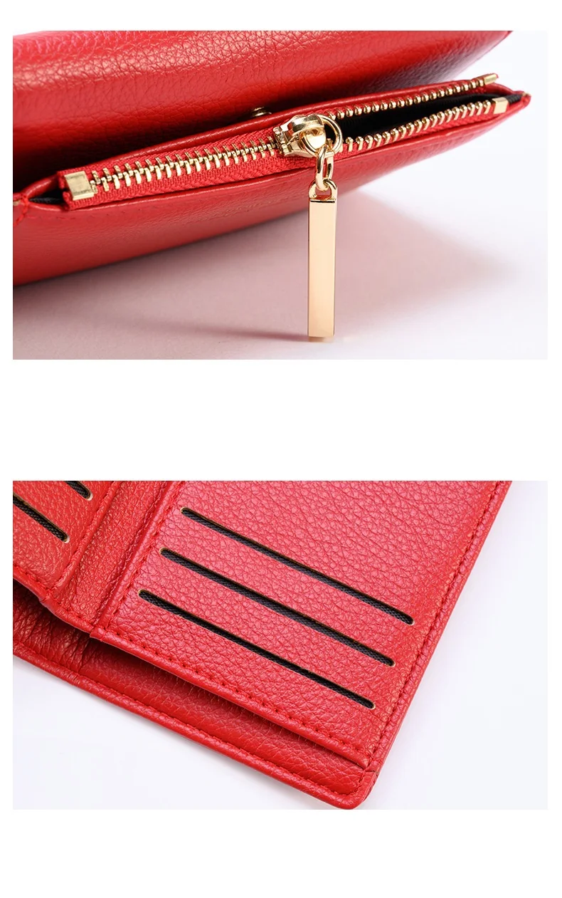 2024 new women\'s simple versatile short wallet Japanese and Korean cute card holder snap button simple 30% off multi-card sl