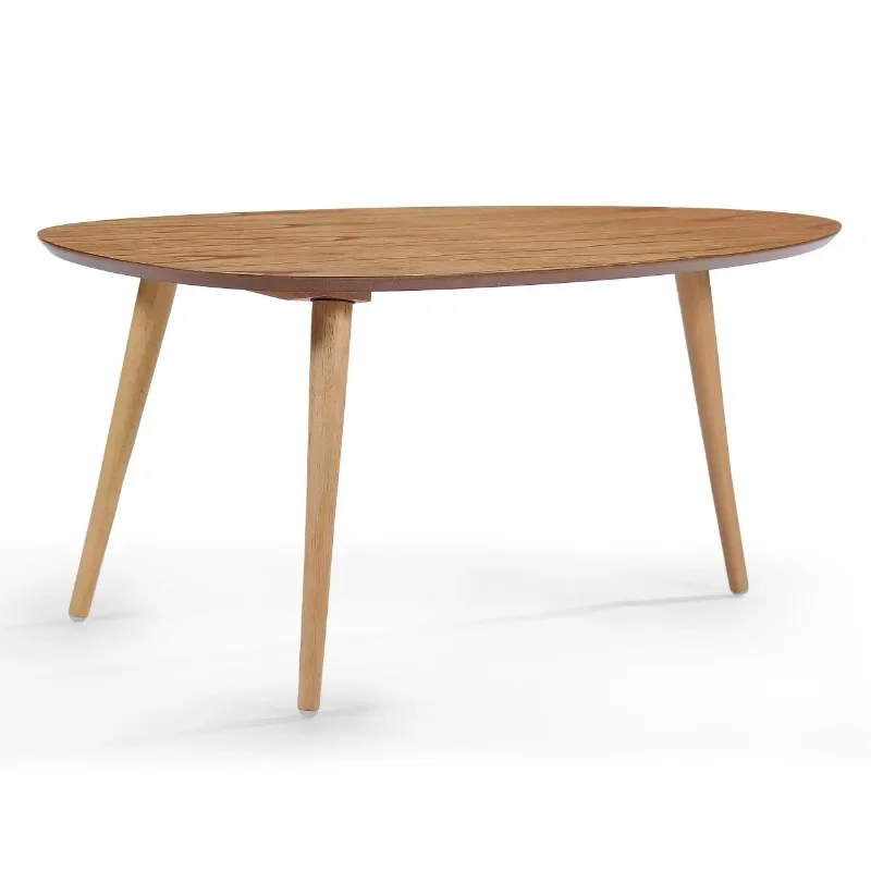 House Eaton Natural Wood Coffee Table glass table