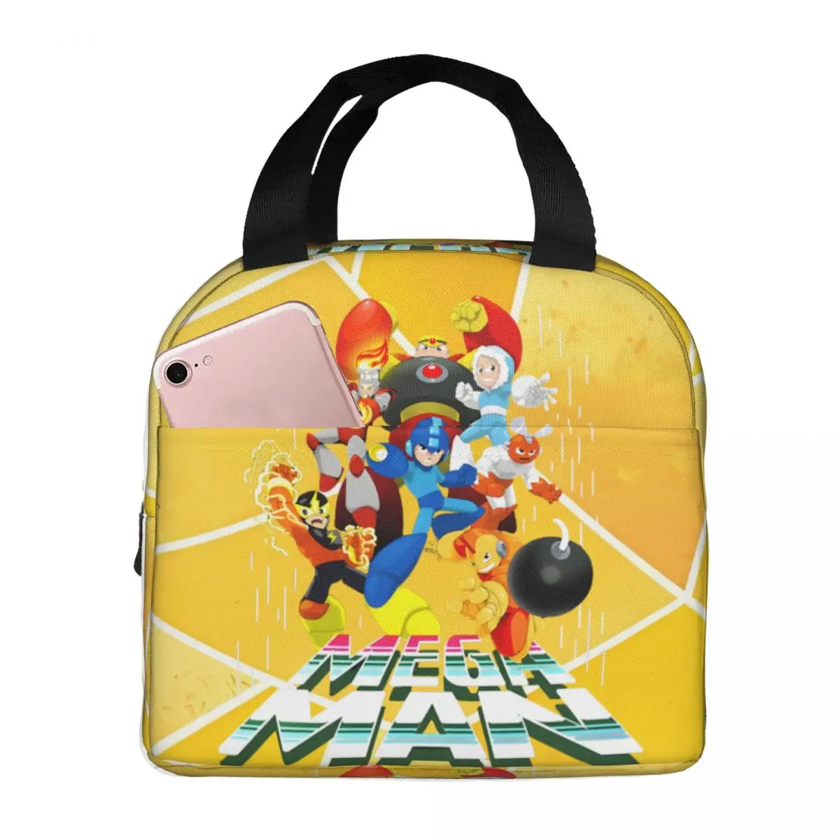 

Leakproof Insulated Office Staff Mega Man Lunch Food Box Reusable Many Warriors For Work Office Storage Bag