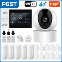 GSM Alarm System Smart Life Tuya Wifi 4G Security Alarm System 433MHZ Works With Alexa Home Burglar Motion Detector Door Sensor