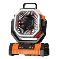 New Outdoor Camping Fan 20,000 Mah Four-Speed Adjustable Directional USB Rechargeable Shaking Head Fishing Fan