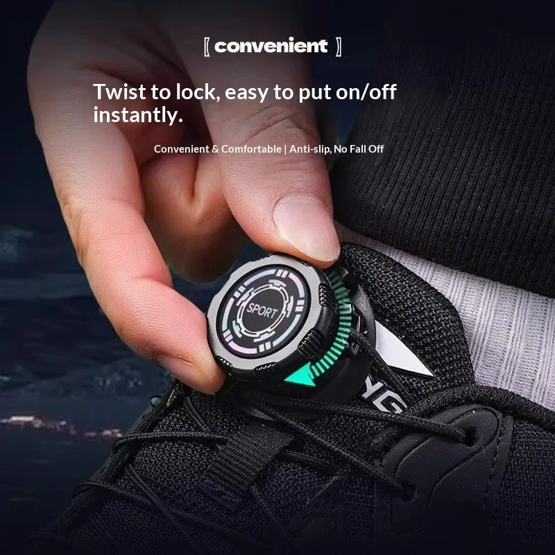 New Swivel Buckle Laces Sneakers Thick Rope Automatic Shoelace Outdoor Sports Shoe Laces Easy Installation Shoe Accessories