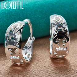 DOTEFFIL – boucles d'oreilles géométriques en argent Sterling 925 pour femme, bijoux ajourés, breloques, fête de fiançailles, mariage, cadeau