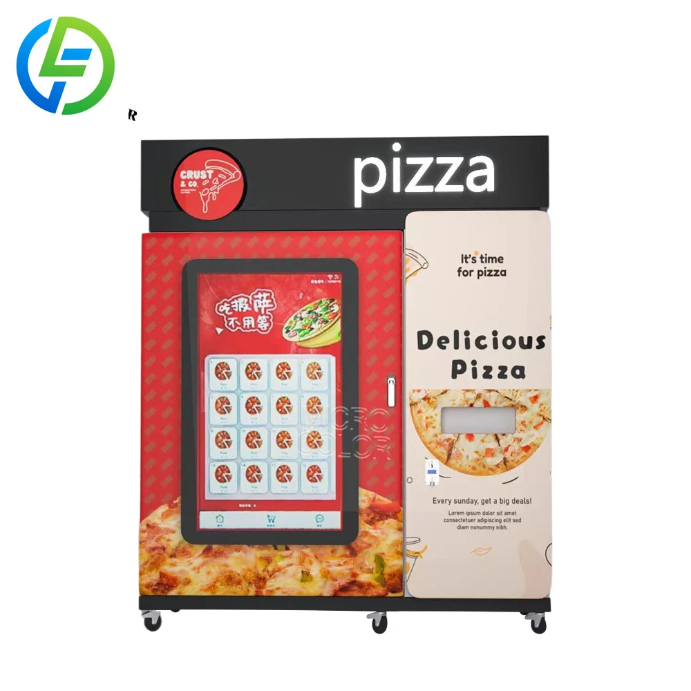FOODLINE Customized Smart Touch Screen Pizza Vending Machine Commercial Fully Automatic Outdoor Fast Food Hot Fresh Solution