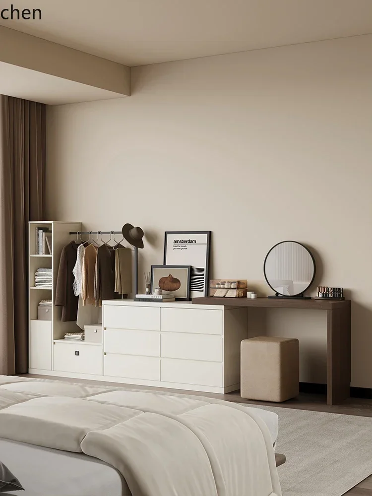 Coat Rack Dresser Integrated Bedroom Bedside Storage Small Floor Storage Combination Chestl17