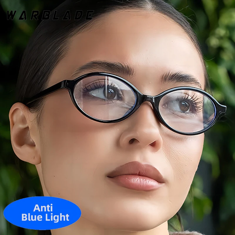 

Classic Small Oval Anti-Blue Light Glasses Men Women Retro Luxury Designer Computer Reading Eye Protection Optical Eyewear Очки