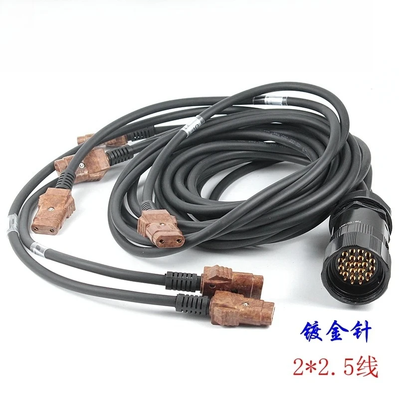 Cola de Caballo de 19 núcleos, cola suelta, 16A, enchufe impermeable, enchufe macho y hembra, cable de cola de cerdo para luz de escenario, enchufe 10A, gabinete de alimentación