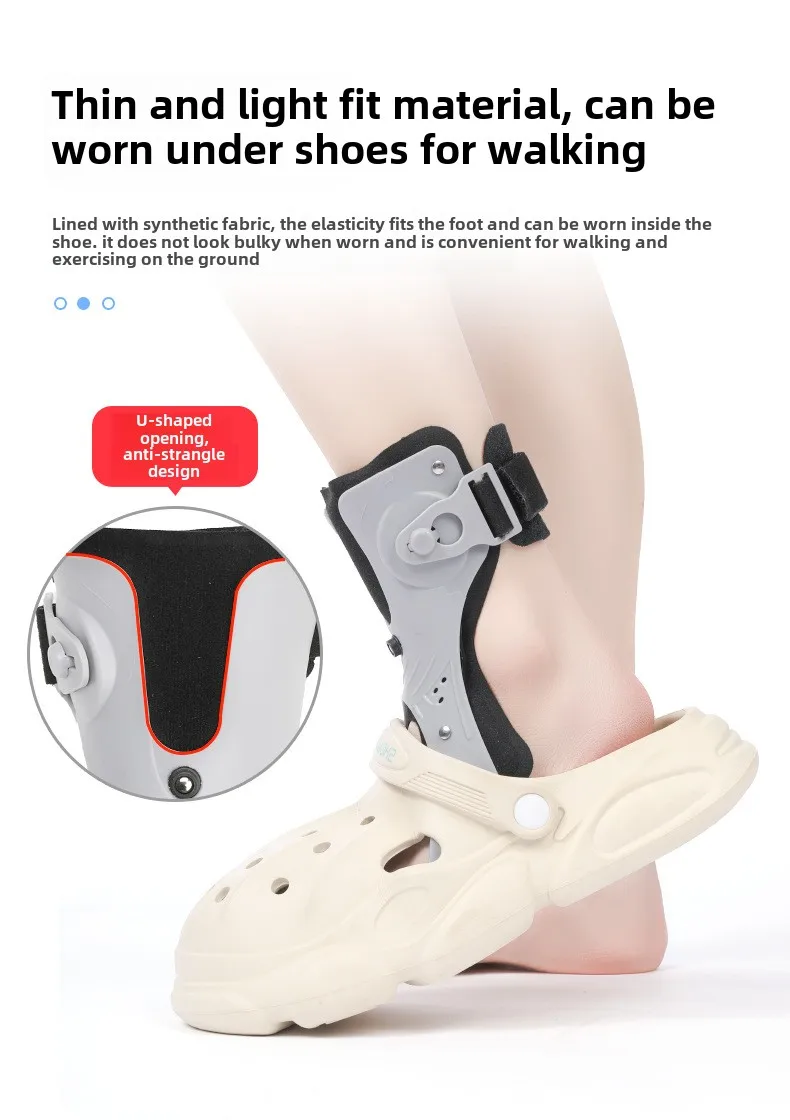 Orthopedic Hemiplegia Foot Drop Brace Adjust Buckle Soft Ankle Support Posture Correction Walking Rehab Comfort Stable Secure