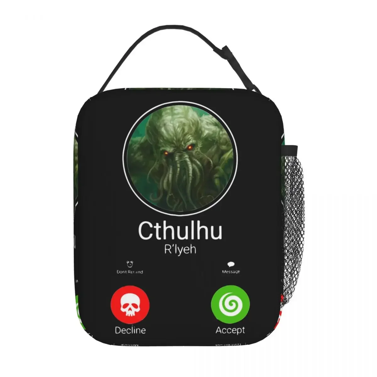 Call Of Cthulhu Lovecraft Insulated Lunch Bag for Men Women Storage Food Box Portable Cooler Thermal Bento Box School