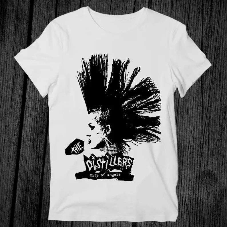 Mohawk Distillers City of Angels Punk Tee, Unisex Rock Gift