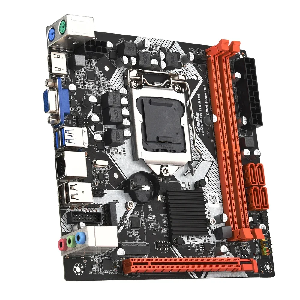 JINGSHA H110 mini itx motherboard 170*170mm LGA 1151 DDR4 placa mae 1151 support intel 6/7/8/9 gen CPU kit DDR4 itx motherboards