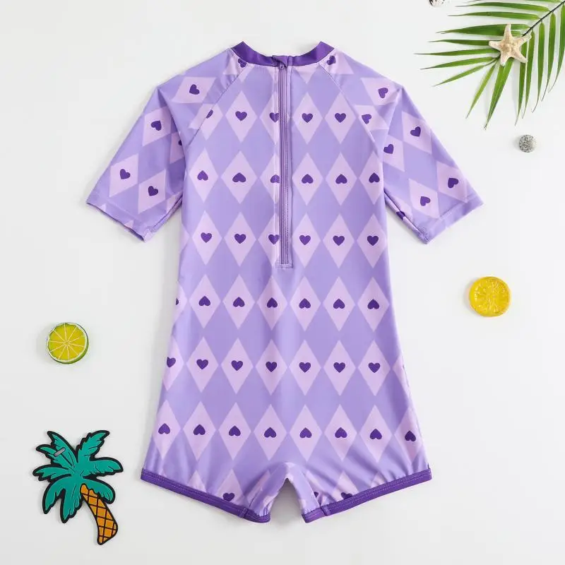 ملابس سباحة للفتيات من Sanrios ملابس سباحة عصرية كورومي كارتونية للأطفال بأكمام طويلة ملابس سباحة مسطحة للعطلات الصيفية مريحة عالية الجودة