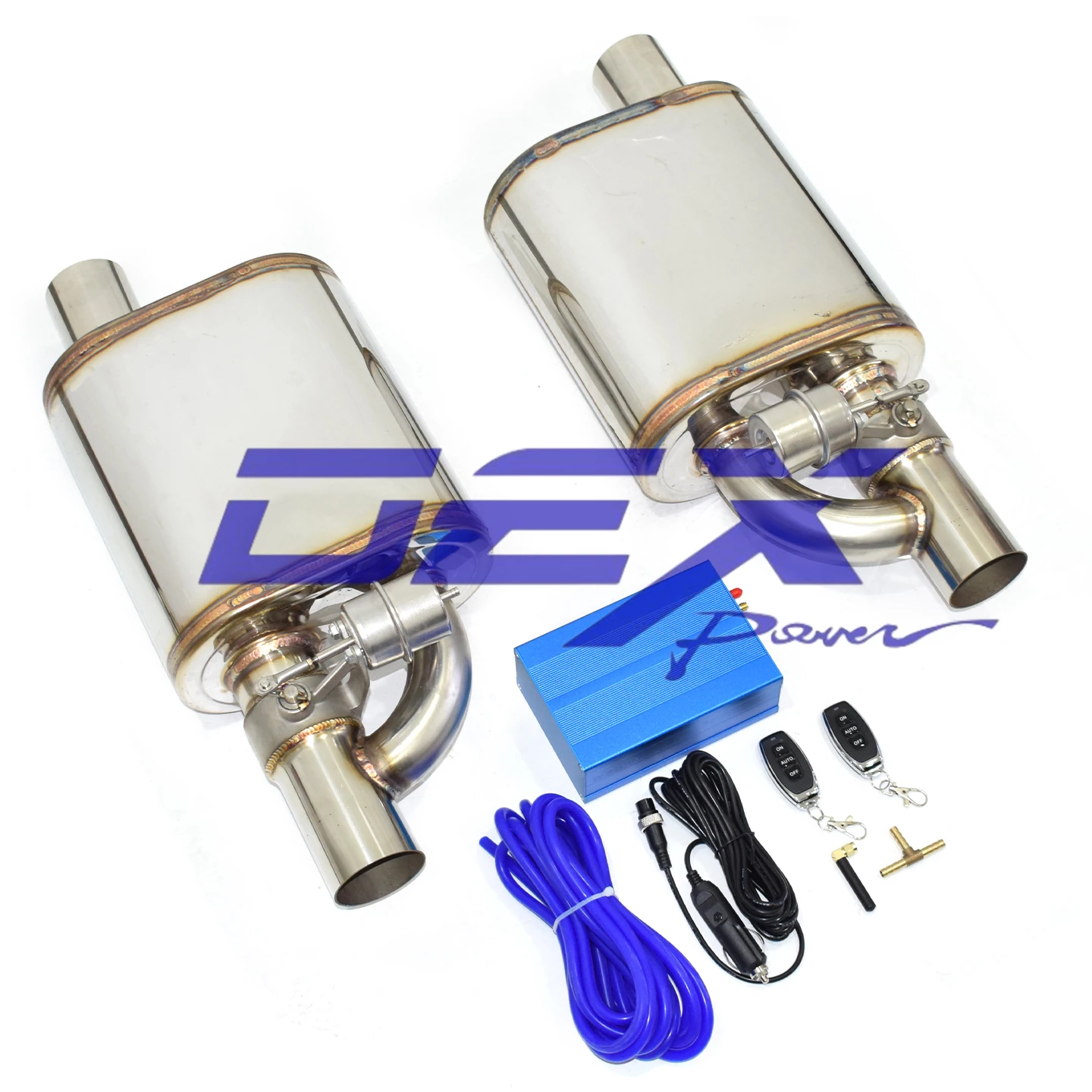 For High Quality Stainless Steel Performance Exhaust Muffler 2.5 Inch 3 Inch Pneumatic Muffler Vacuum Valve Controller