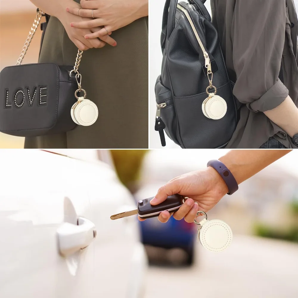

Mini Portable Jewelry Storage Bag Necklace Ring Round Storage Case With Keychain Earring Organizer Minimalist Jewelry Box Gifts