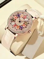 New Women's Quartz Watch Alloy Case Lady watch Elegant Rotating dial Quartz Watch Fashion Women Quartz wrist watches