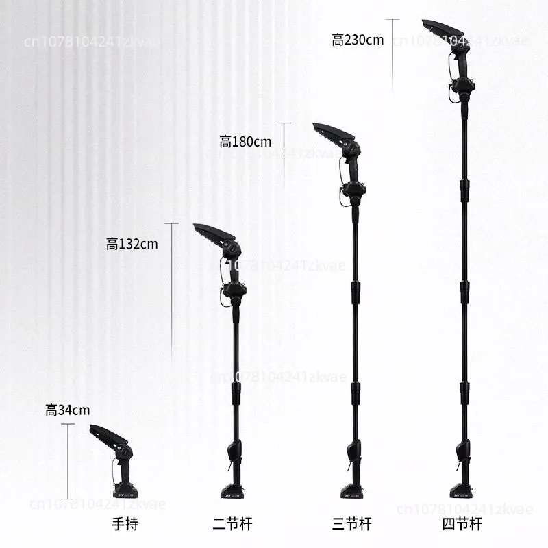 Imagem -03 - Serra Elétrica Telescópica em Serra Pole Comprimento Ajustável 1500mah Bateria Carregador para Aparar Árvores 550w