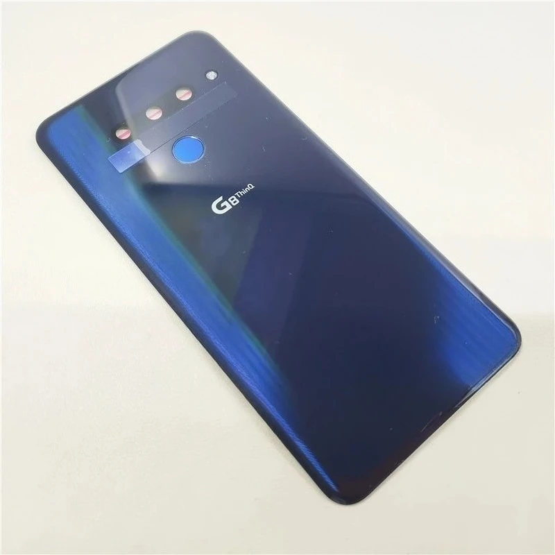 Glass Battery Cover for LG G8 ThinQ 3 Holes Rear Housing Back Door Case with Camera Frame+Fingerprint