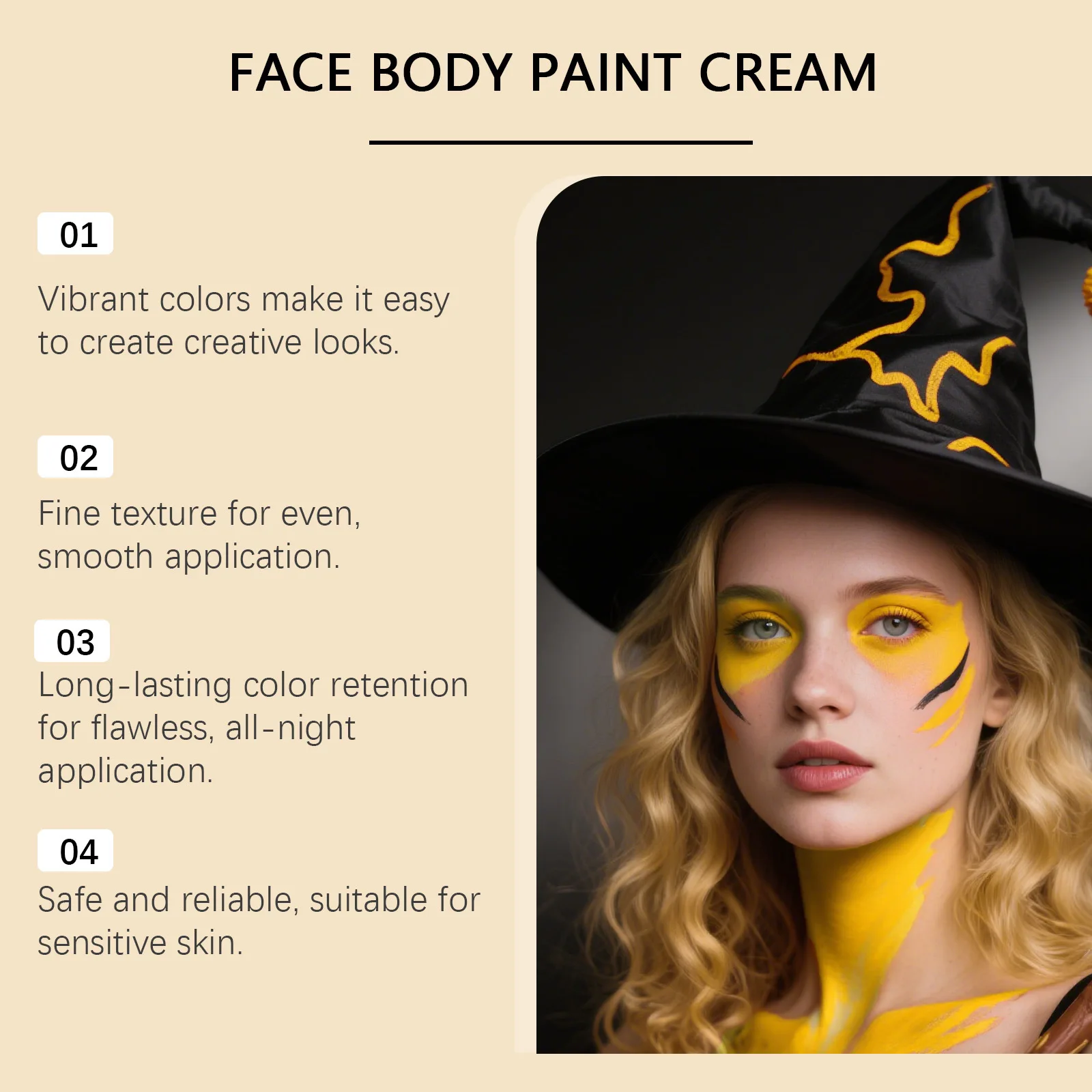 Halloween rosto corpo pintura fundação creme cosplay palhaço colorido capa à prova dwaterproof água pele festivo maquiagem pintura pigmentos