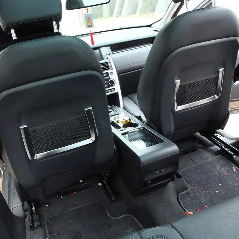 

2 шт., АБС-пластик из углеродного волокна, сетка на заднее сиденье, накладка на панель для Range Rover Sport Evoque Discovery Sport, аксессуар для стайлинга автомобилей