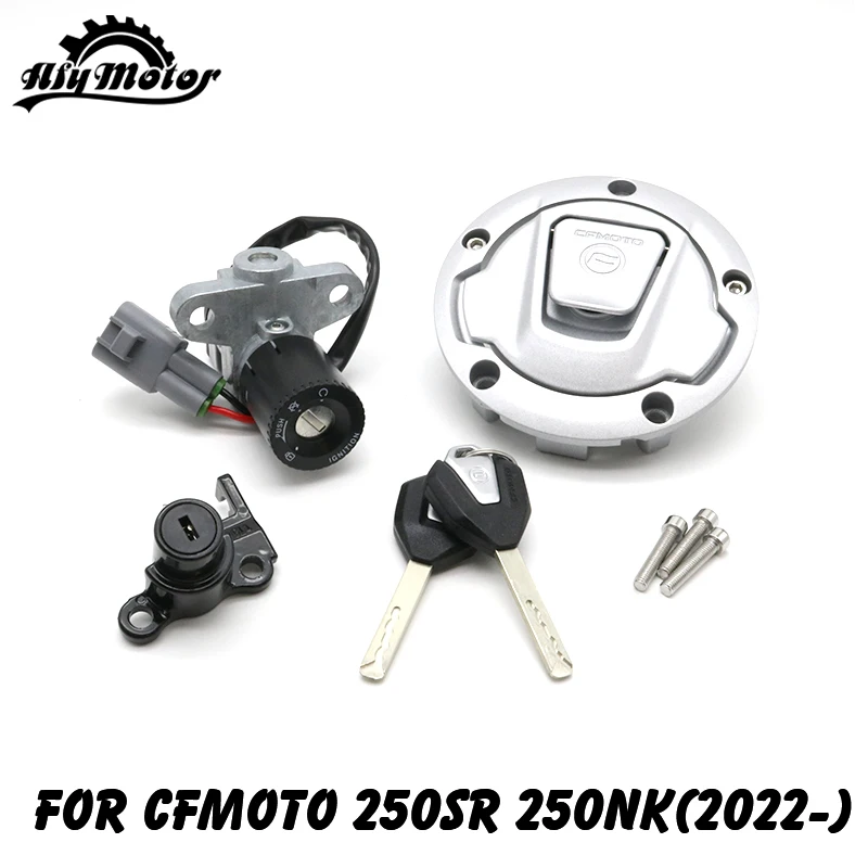 Bloqueio do interruptor de ignição da motocicleta gás combustível gasolina tampa do tanque capa bloqueio do assento para cfmoto cf moto 250 sr 250sr 250nk 2022 2023 2024