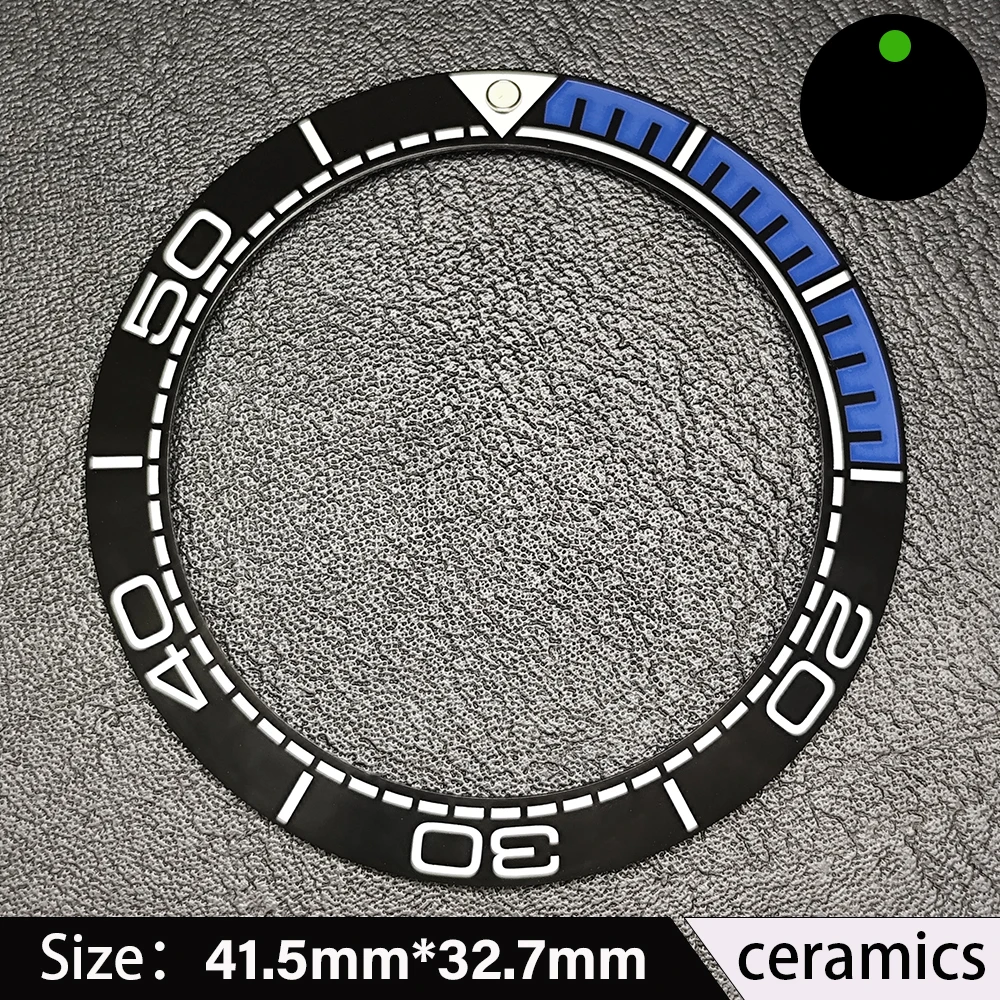 41.5mm bezel tilt watch bezel ceramic/aluminum bezel insert ring 43mm case watch accessories inner diameter 32.7mm watch bezel