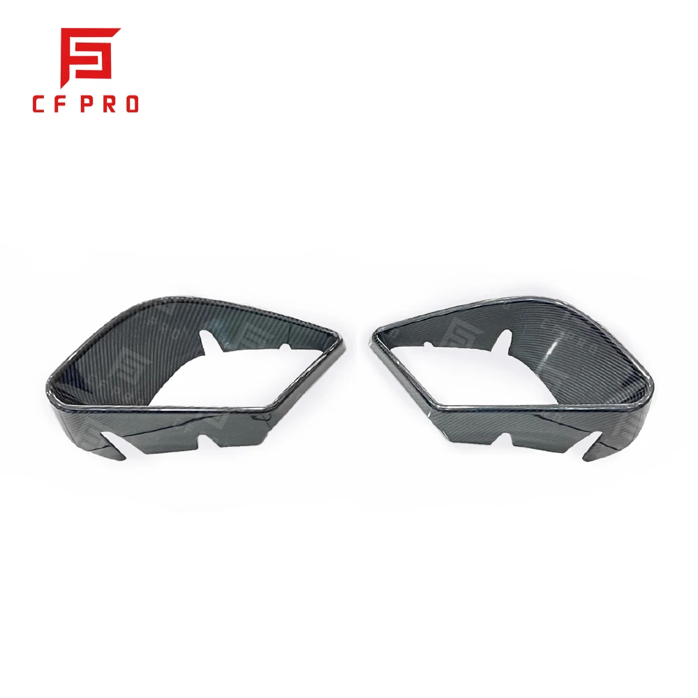 For Mercedes Benz E63 W213 LCI Carbon Fiber B Style Front Bumper Fog Lamp Grille Cover Lip Spoiler Frame Trim Car Accessories