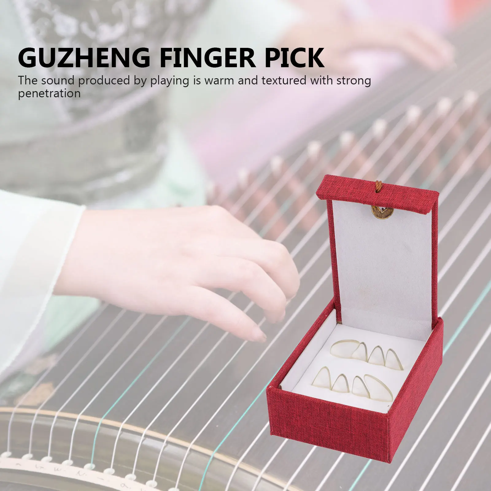 

Guzheng Nails Large Ice Blue Durable Waterproof Picks Accessories Instrument Child Practice Playing