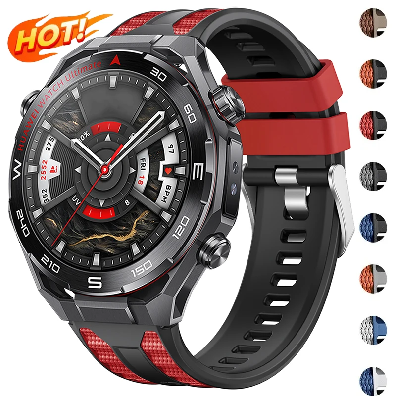 

22mm Silicone Sport Strap for Huawei Watch Ultimate 2/GT6 Pro Replace Band for Watch 5 4/GT 5 4 46mm Band Accessories
