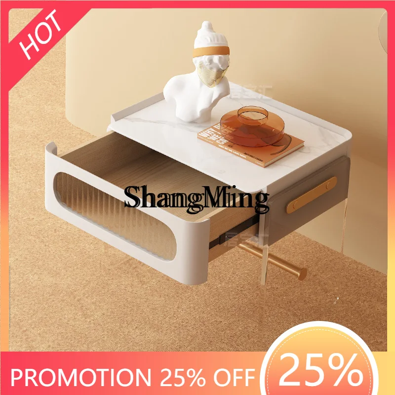 

FGgood-looking acrylic bedside high-grade rock with lamp wireless charging bedroom bedside cabinet