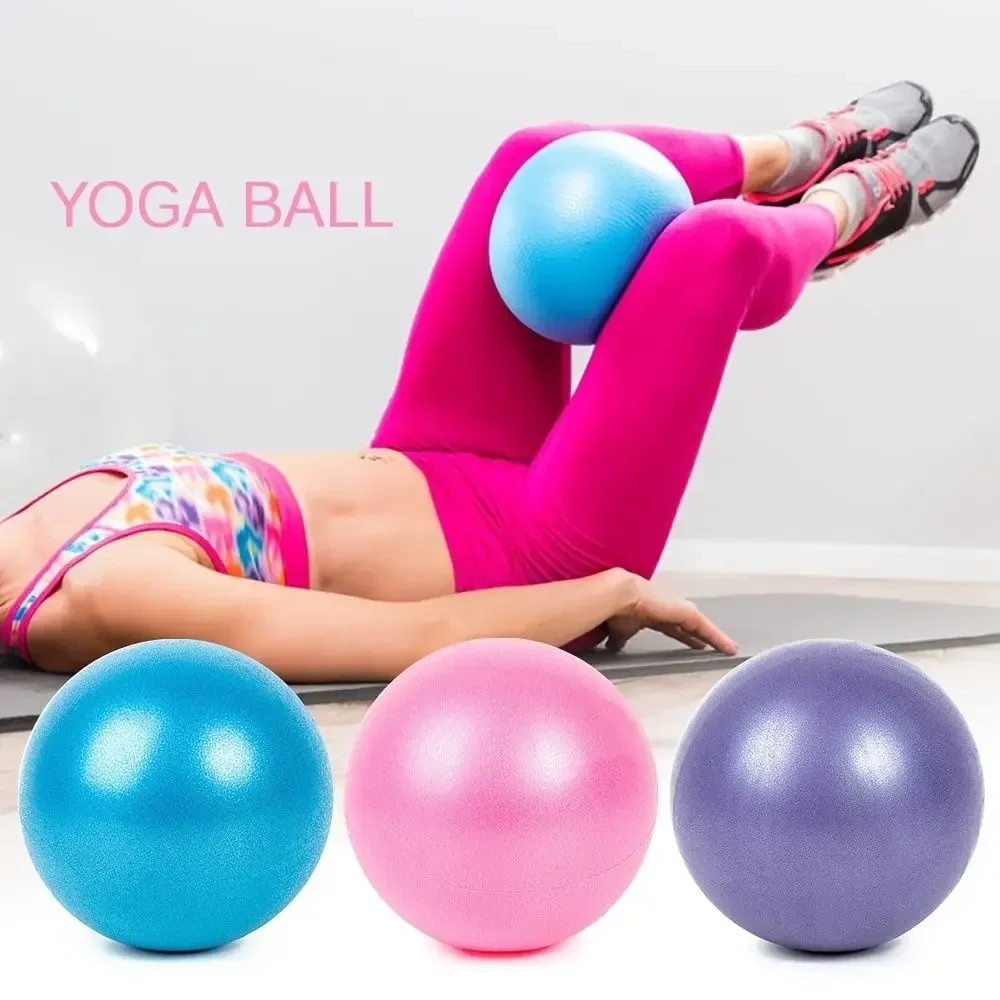 Mini Exercise Pilates Yoga Ball Small Bender Training Physical Therapy Improve Balance with Inflatable Straw 9.8 Inch