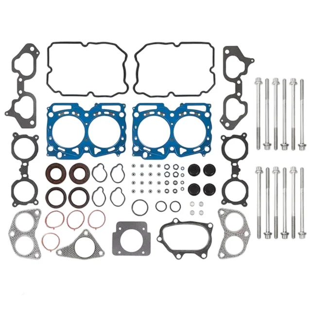 Engine Full Gasket Piston ConRod Bearing Set Timing Chain Kit Water Pump Fit 2.5 L EJ255 For 06-14 Subaru Forester Impreza 2.5L