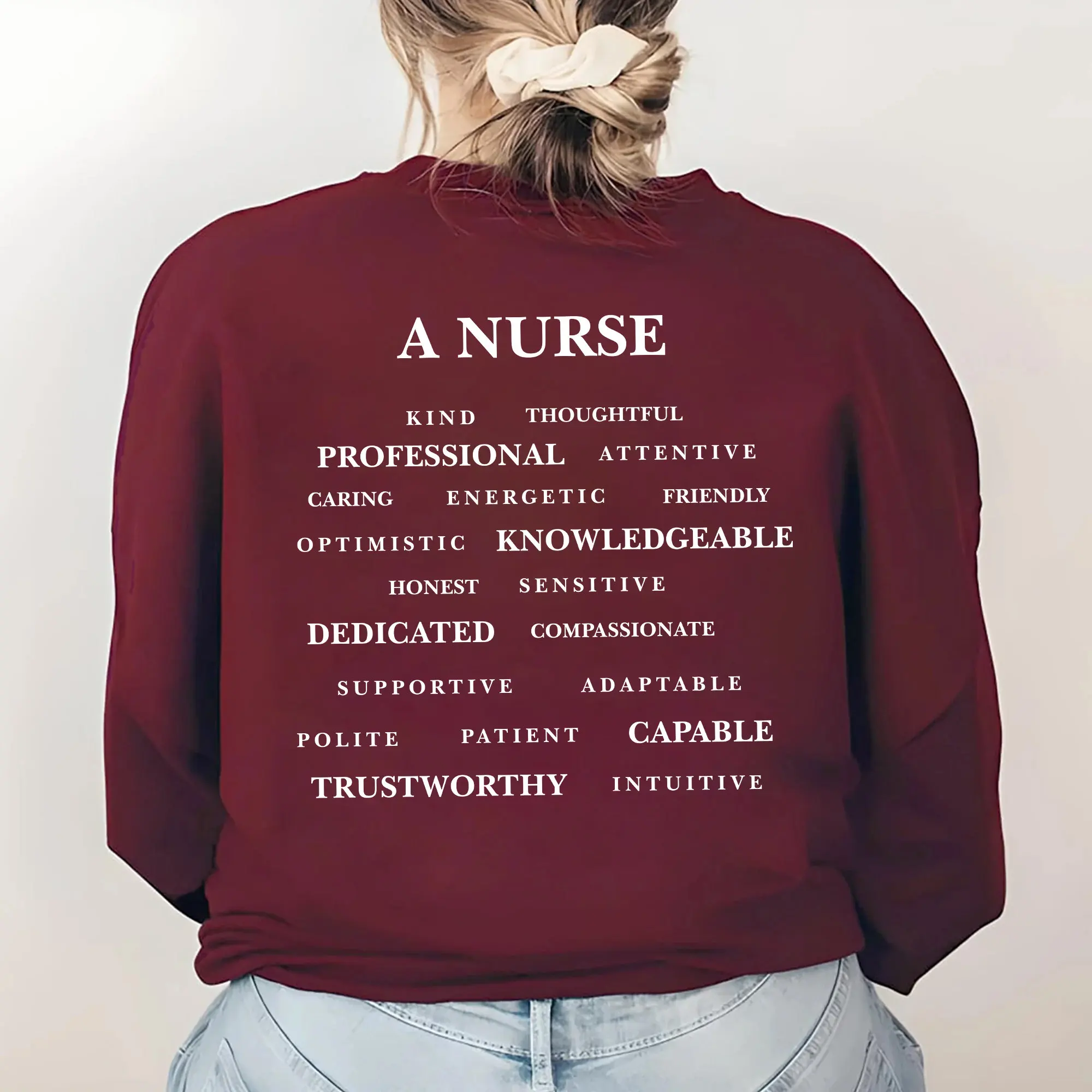 I Am A Nurse Slogan Teenager Sweatshirt 2023 Voguish Individual Nurse Comfort Women Sweater Nurse School Crewneck Female Tops