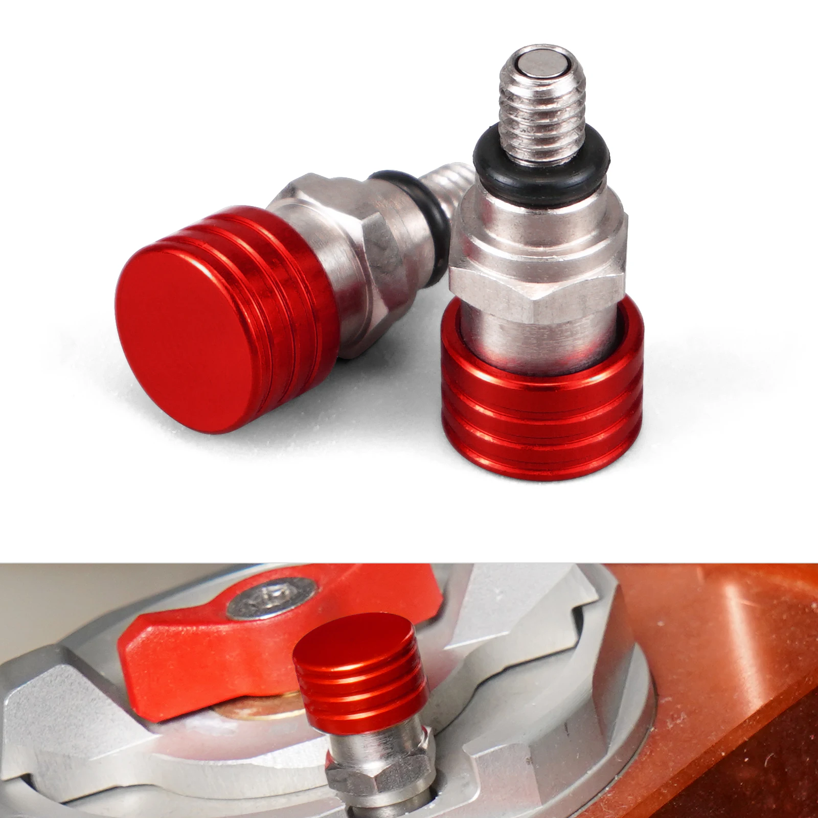 NICECNC M5x0.8 Fork Air Bleeder Valve For Honda CR80 CR85 CR125 CR250 CR500 CRF250R CRF450R CRF250X CRF450X CRF250RX CRF450RX