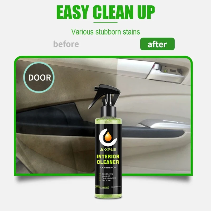 Leather & Fabric Revitalizer Kit – 100ml Foam Cleaner + Microfiber Cloth for Car Seats