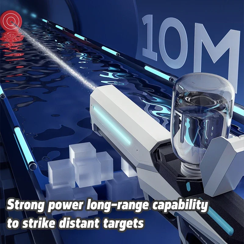 Elektrische Wasserpistole Squirt Pistole Space Battle Guns Kind Pool Strand Party im Freien Kampf Schießen Spielzeug Automatische Wasseraufnahme