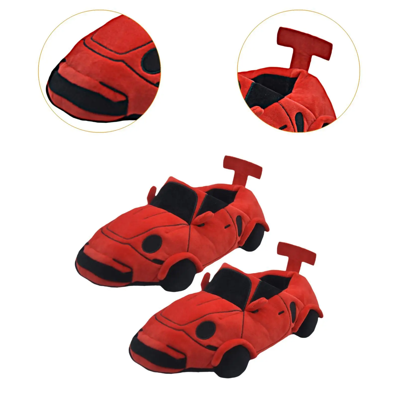 Zapatillas de coche de simulación Zapatillas de interior lindas de dibujos animados Zapatillas de casa familiar