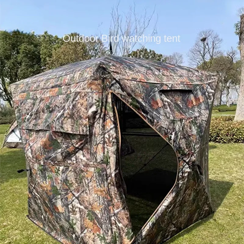 

New Hunting Tent Double Camping Outdoor Rainproof and Sunproof Camouflage Tent Bird Watching Tent