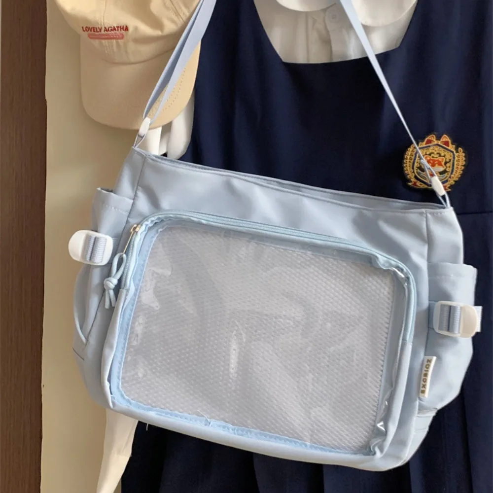 

Портативная прозрачная сумка Itabag в японском стиле большой емкости Harajuku JK сумка на плечо повседневная холщовая сумка из ПВХ студенческая сумка