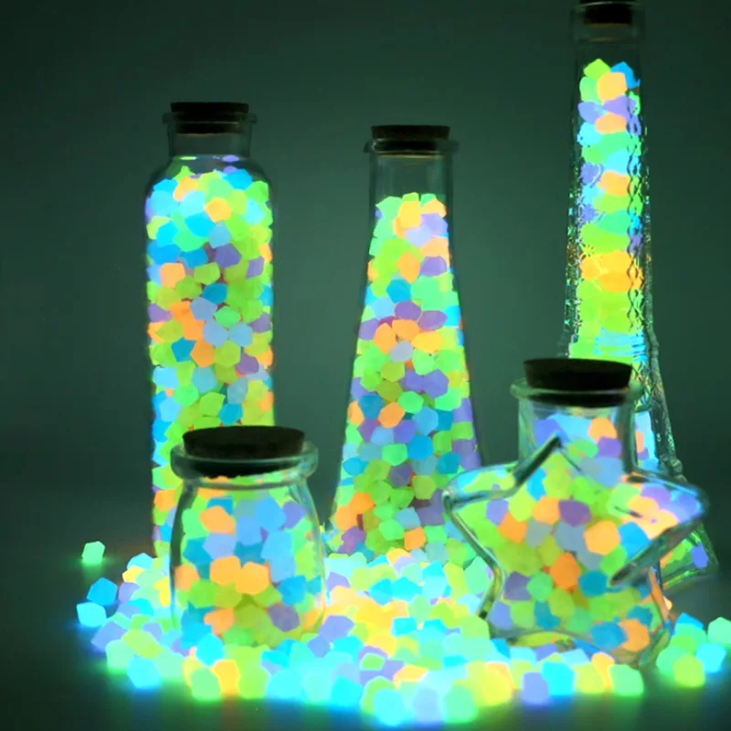 

50 Pcs Fish Tank Lighting Decorations Luminous Garden Pebbles Aquatic Landscape Decorative Accessories Sidewalk, Lawn