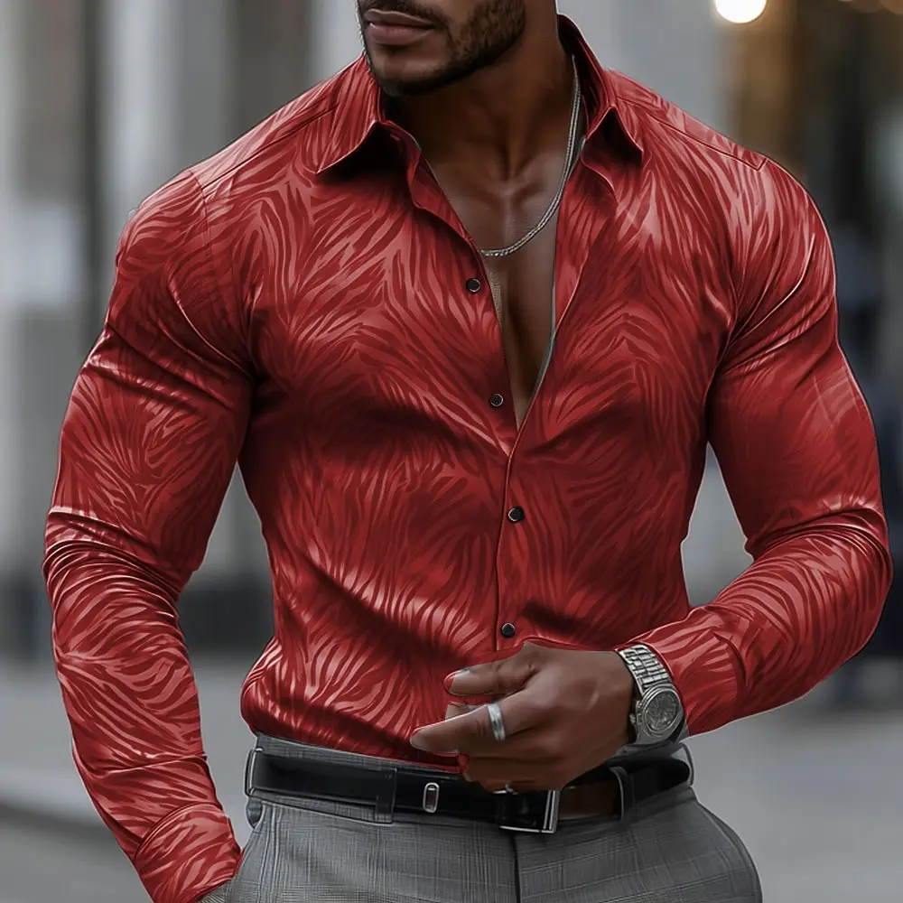 Men's Casual Shirt Series Red White Black New Designer Casual Wear Soft Comfortable Fashion Autumn And Winter 3d Printed