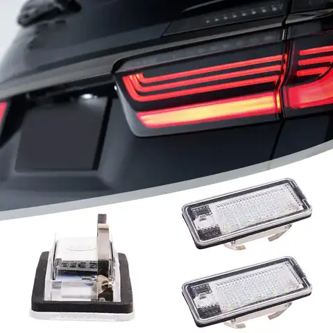 아우디 A3 S3 8P A4 S4 B6 B7 A6 C6 S6 A8 S8 Q7 RS4 RS6 플러스 아반트 자동차용 LED 후면 번호판등 2개