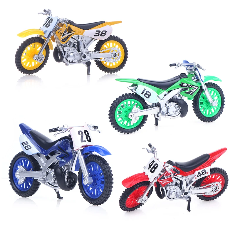 1pc Simulated Alloy Motocross Motorcycle Model 1:18 Toy Adventure Imulation Alloy Motorcycle Model Home Decoration Kids Toy Gift