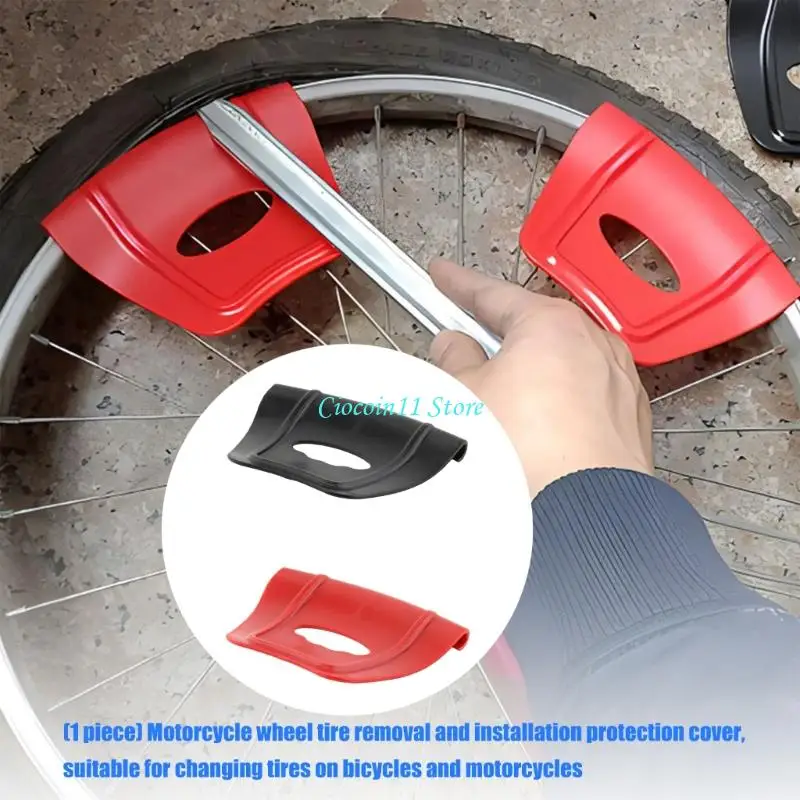 Y1UB Bike and Motorcycle Tire Change Wheel Guard with Curved Profile, Center Opening, and Single-Body Plastic Build