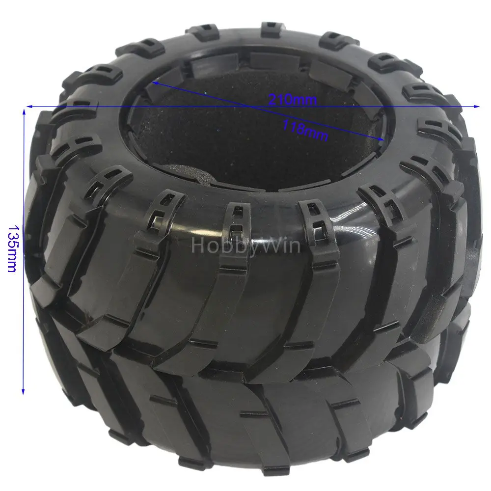 HSP part 50016 Tires 210x135mm 2pcs for Hispeed HiMOTO 1/5 Scale Gas Engine RC Truck 94050