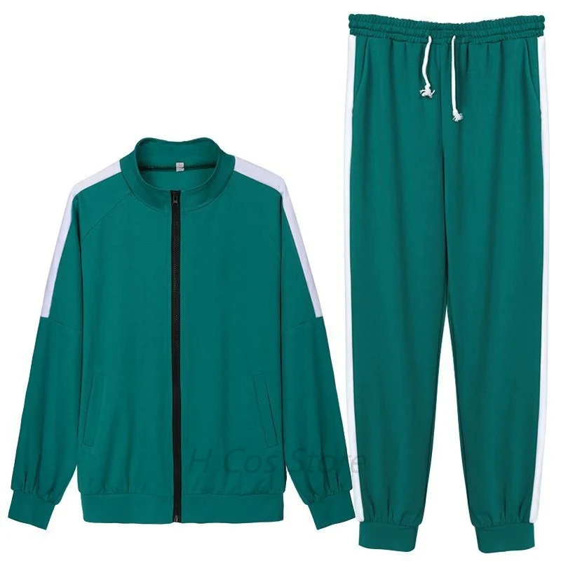 Kostium Cosplay Gra Juego Del Calarmar Koreański Dramat Jeux De Disfraz Męska Sportowa Bluza z Kapturem Kurtka Dresowy Strój Drużynowy